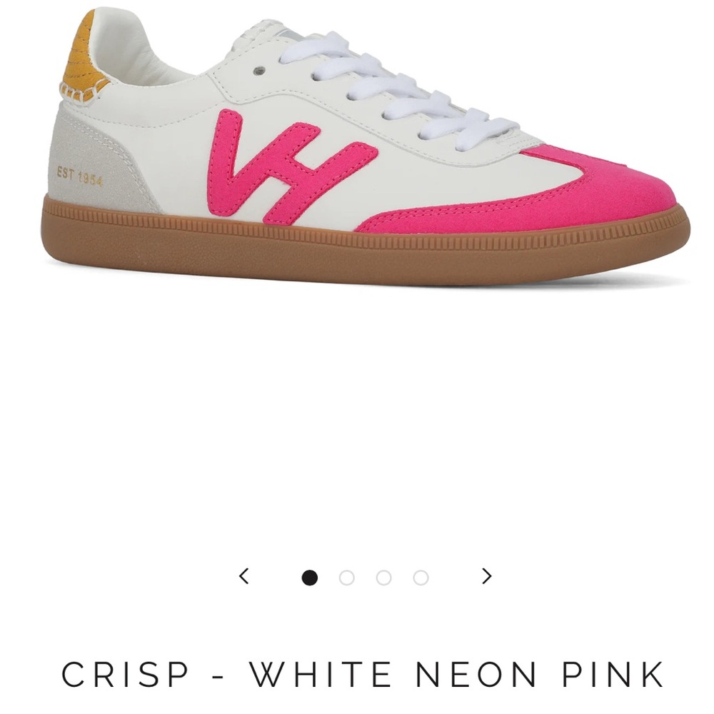 Size 7.5 Vintage Havana Crisp White & Hot Pink sneakers